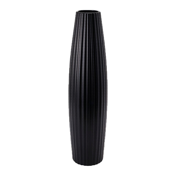 Elegant Ribbed Ceramic Floor Vase Stornfeild