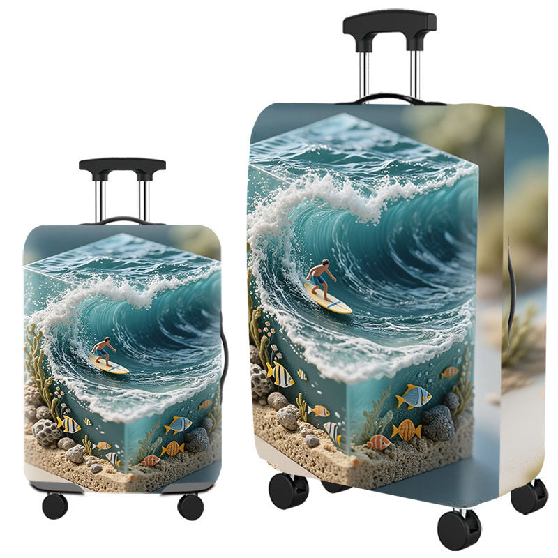 Tropical Leaf Print Hard Shell Luggage Stornfield