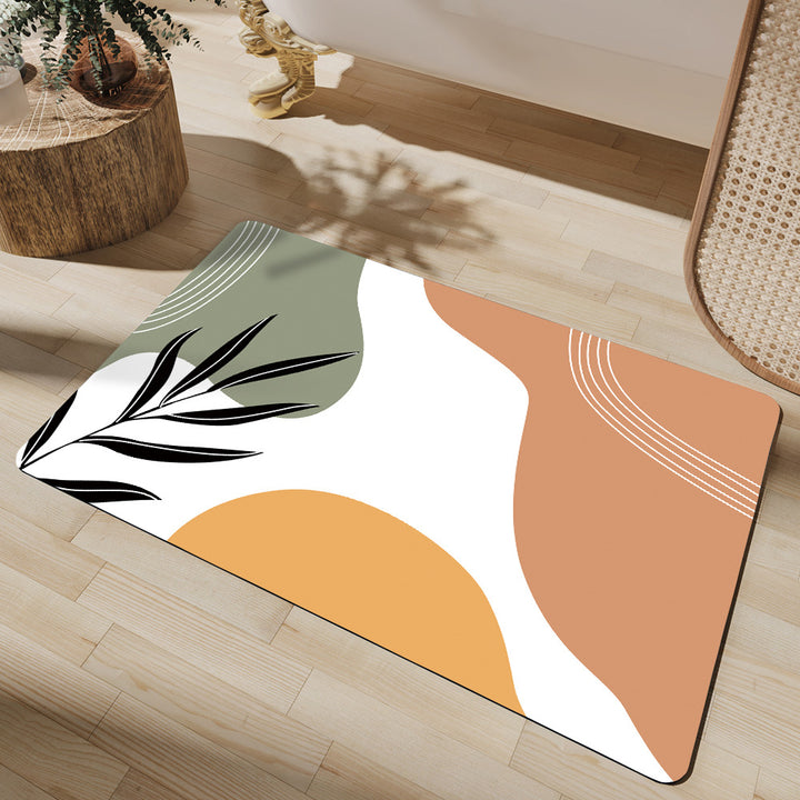 Cheerful Floral Design Indoor Area Mat Stornfield