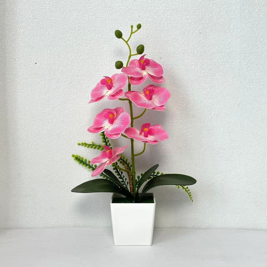 Realistic Artificial Orchid Arrangement for Home Decor