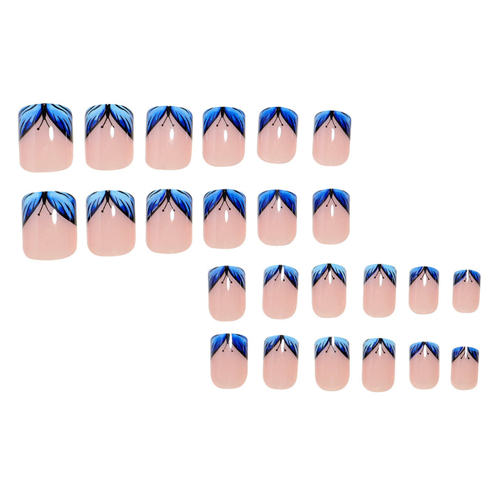 Premium Floral Design Press-On Nail Set Stornfield