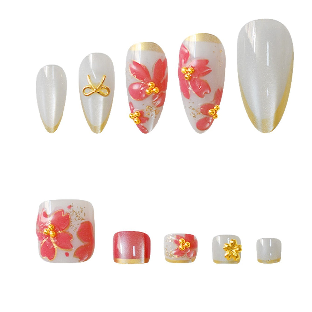 Floral Design Gel Nail Art Stornfield