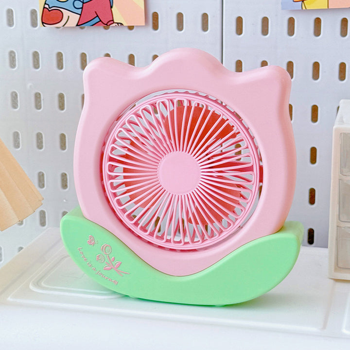 Unisex Portable Mini Table Fan in Flower Pattern Stornfield