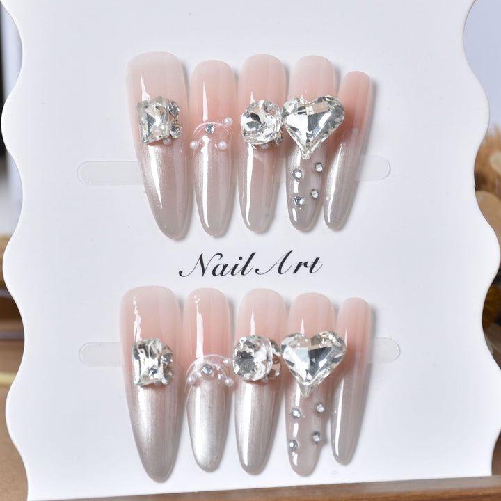 Luxury Crystal-Embellished Press-On Nail Set Stornfield