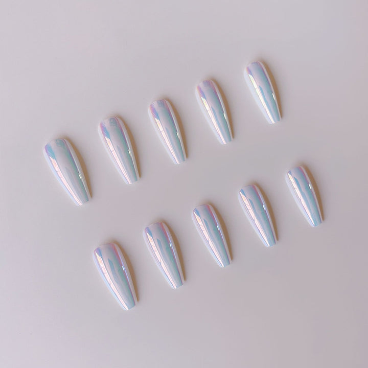 Artificial nail tips with holographic design Stornfield