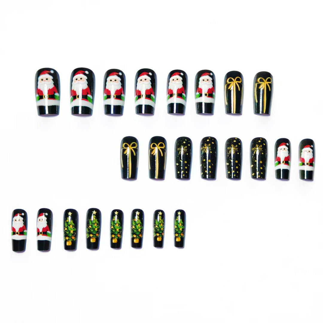 Artificial nails with festive Christmas motif Stornfield