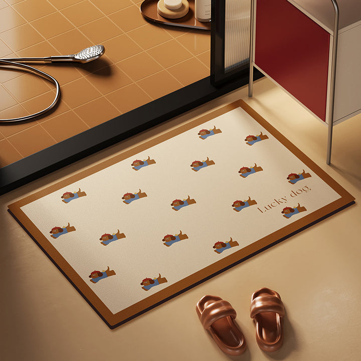 Playful Pet-Themed Bath Mat