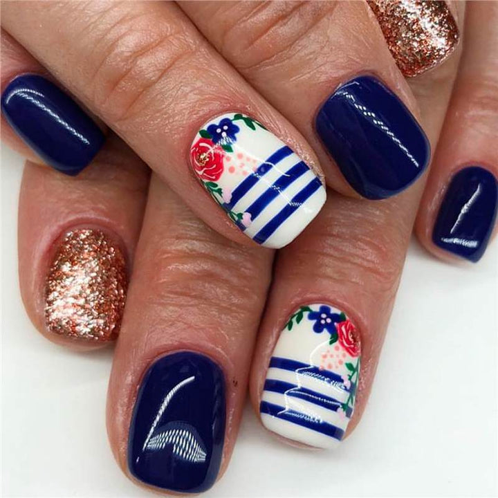 Decorative Floral Press-On Nail Set Stornfield 1787913909