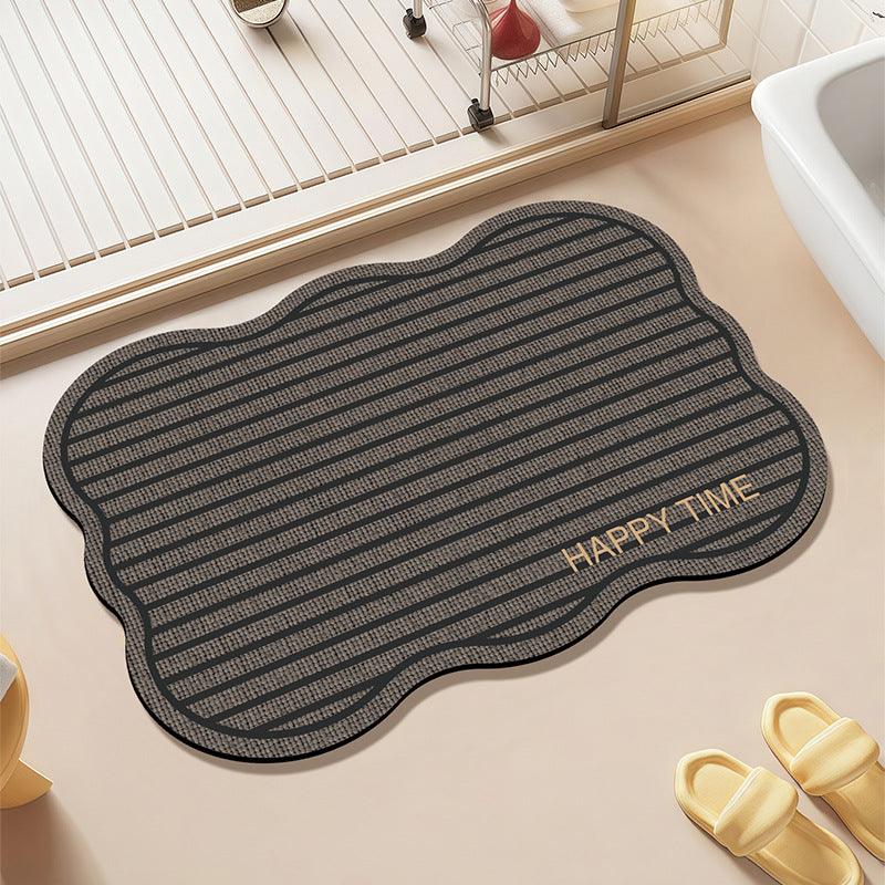 Cloud-Shaped Plush Bath Mat