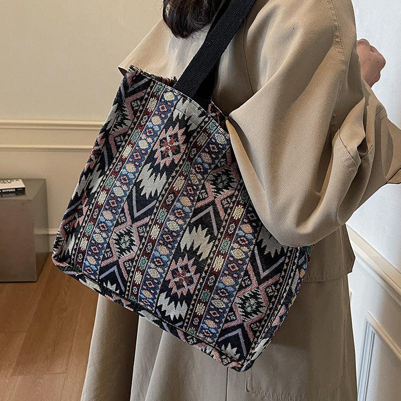 Ethnic Patterned Tote Bag