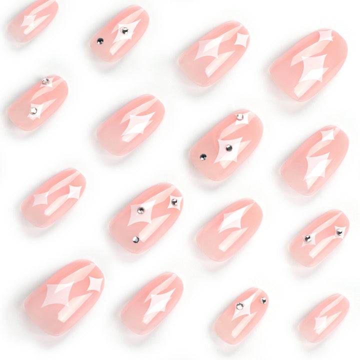 Artistic acrylic nails with glamorous glitter design Stornfield