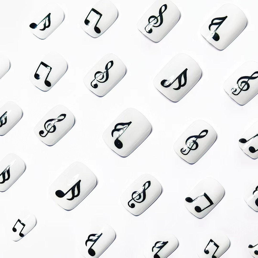 Artificial nails with music motif Stornfield