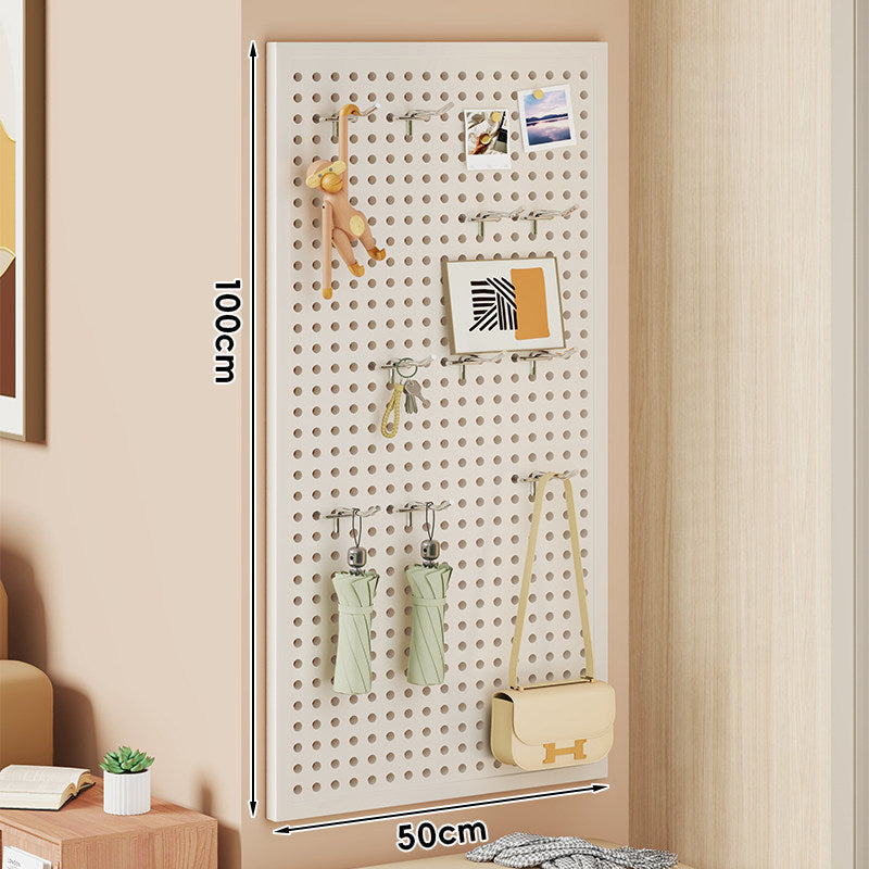 Wall-Mounted Perforated Metal Pegboard Organizer Panel