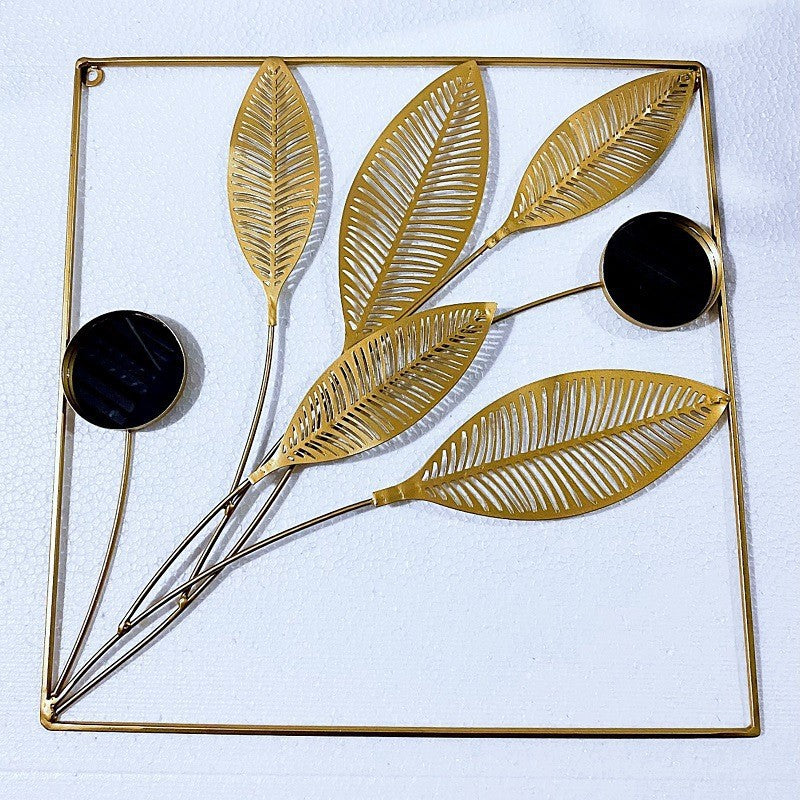 Decorative Metal Wall Art with Leaf Design Stornfield