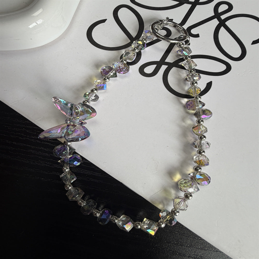 Elegant Butterfly Beaded Keychain Stornfield