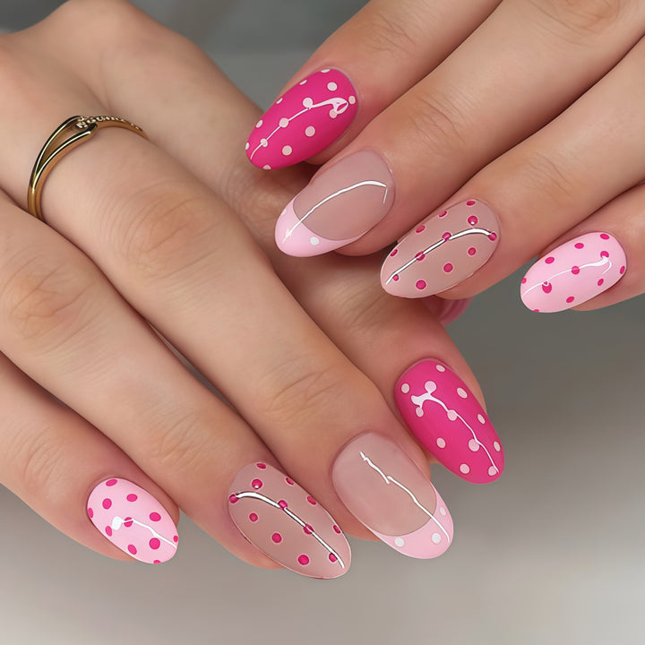Artistic Polka Dot Press-On Nail Set Stornfield