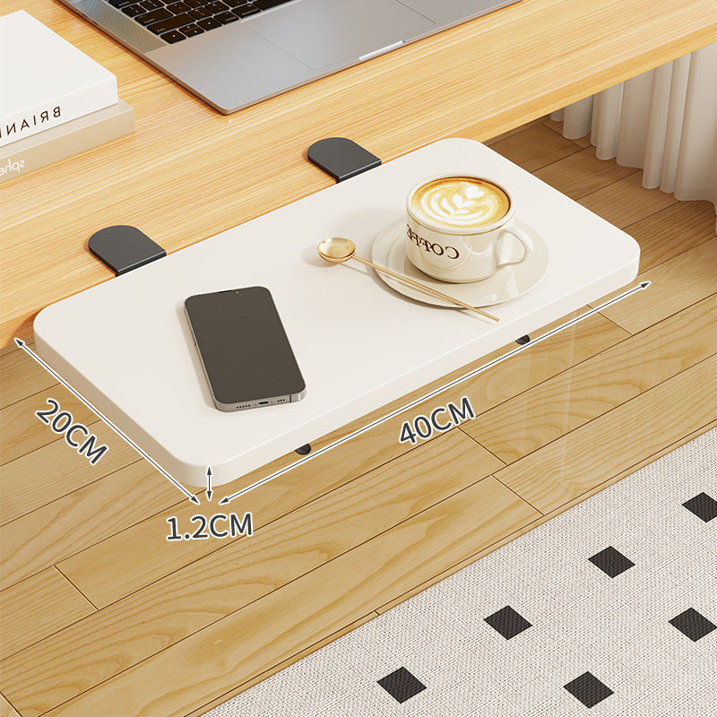 Clip-On Bamboo Folding Cup and Snack Side Table with Adjustable Swivel Clamp