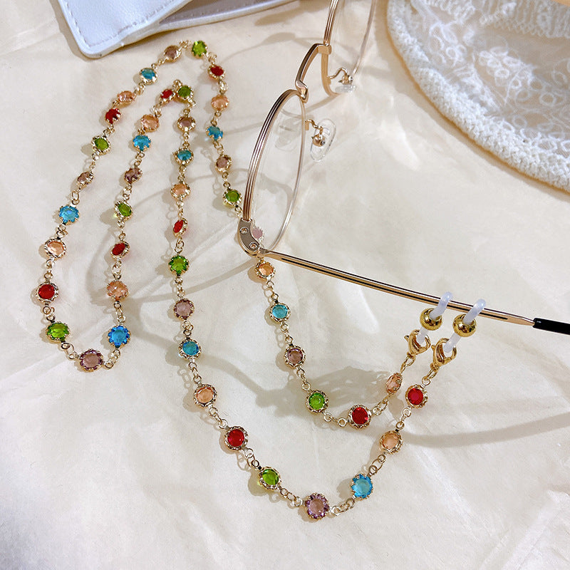 Filigree Glitter Necklace with Colorful Crystals Calstone Stornfield