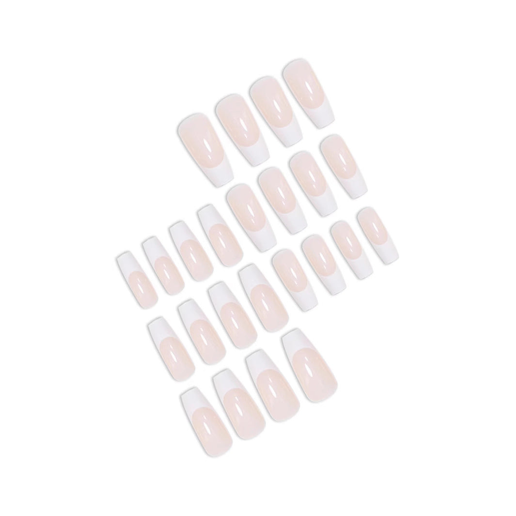 Elegant French Tip Nail Art Extensions Stornfield