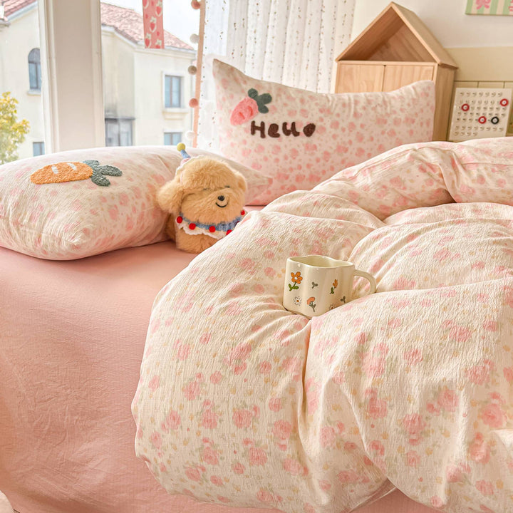 Children's Cartoon Bear-Themed Quilt Set