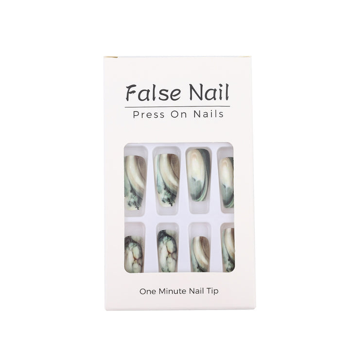 Artificial Nail Art Nails in elegant marble design Stornfield
