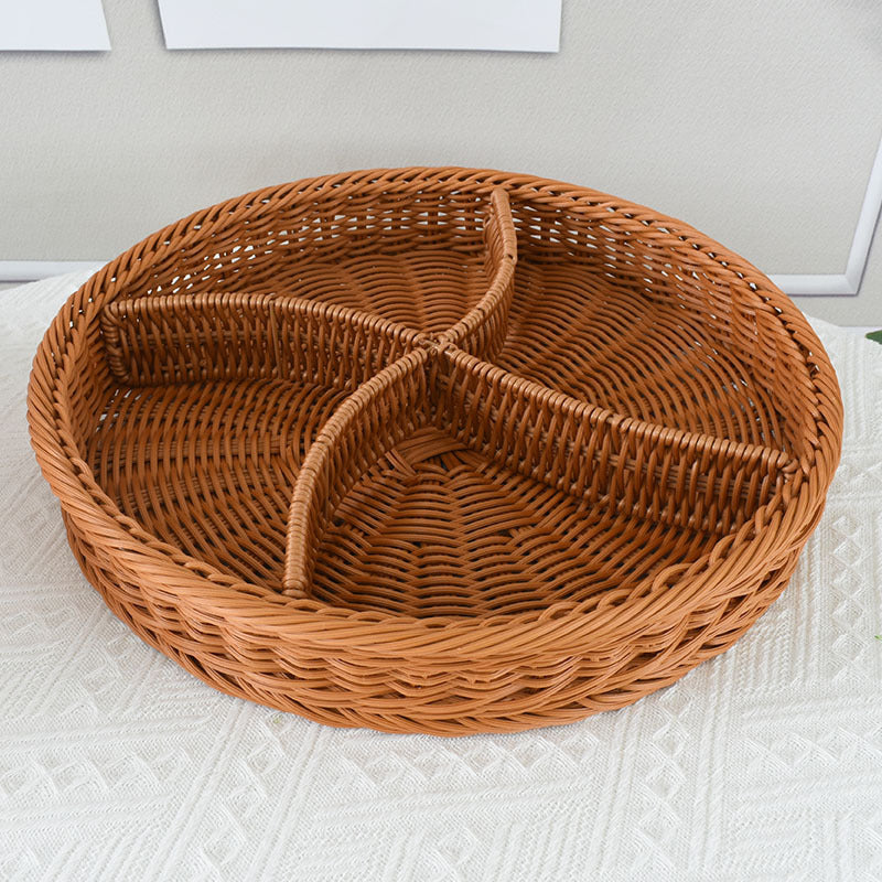 Artisan Woven Round Storage Tray Stornfield