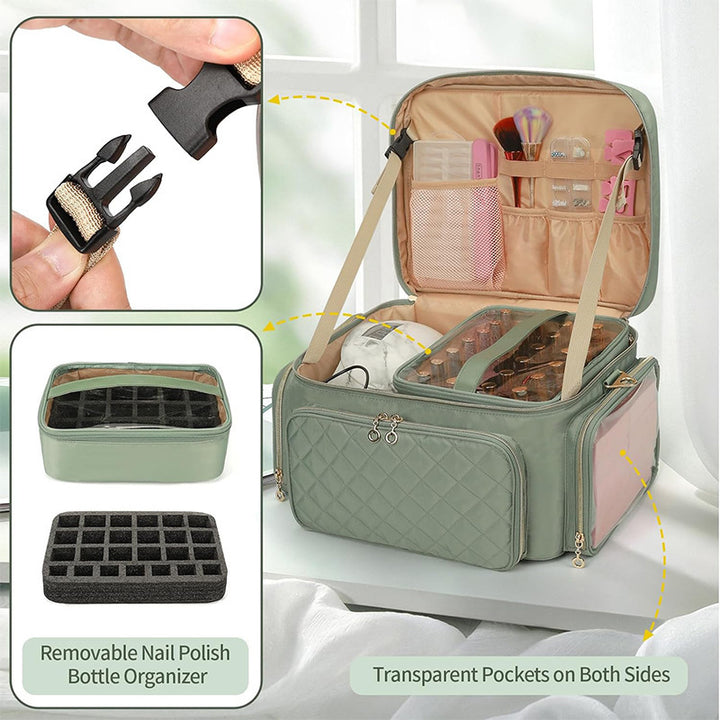 Cosmetic organizer with multifunctional compartments Stornfield