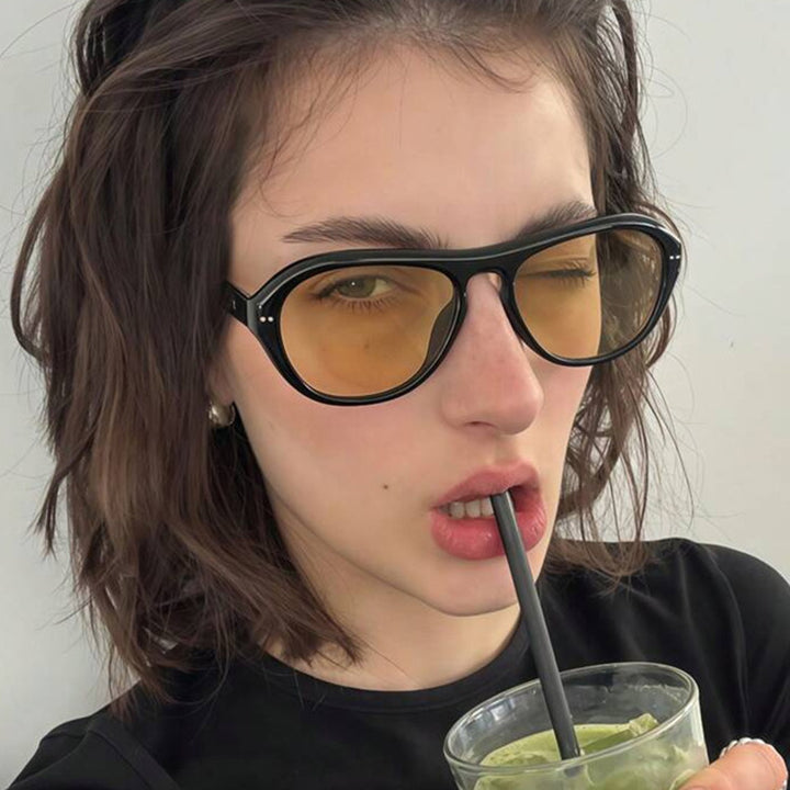 Women's fashionable glasses with fashionable elongated frame and high-quality plastic Stornfield