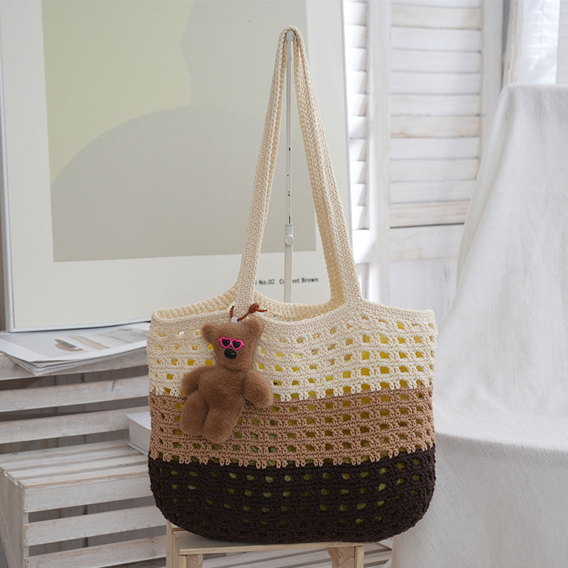Handmade straw bag with cute tag Stornfield