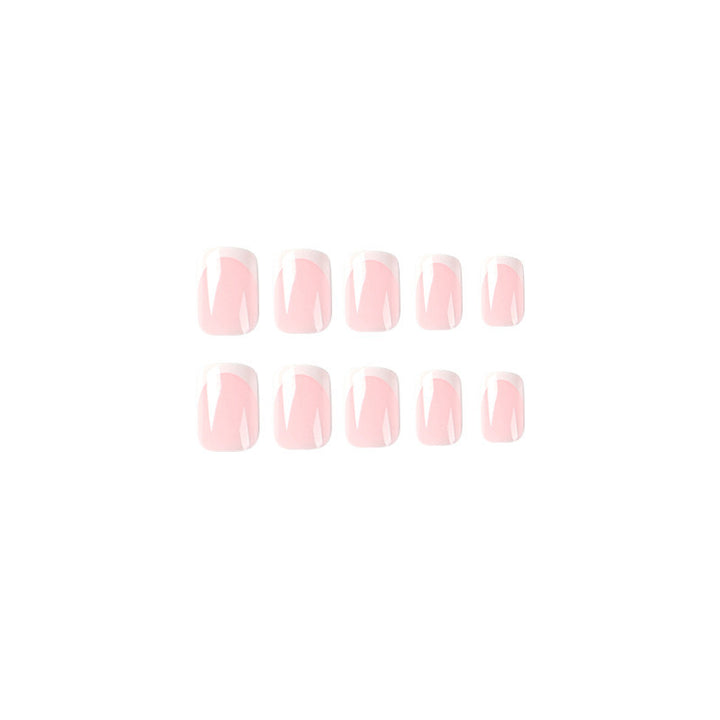 Acrylic Nail Set with Stylish French Design Stornfield
