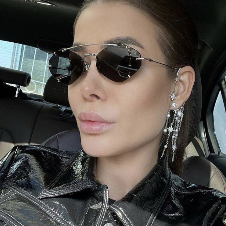 Women geometric sunglasses with ultra-light metal frame Stornfield