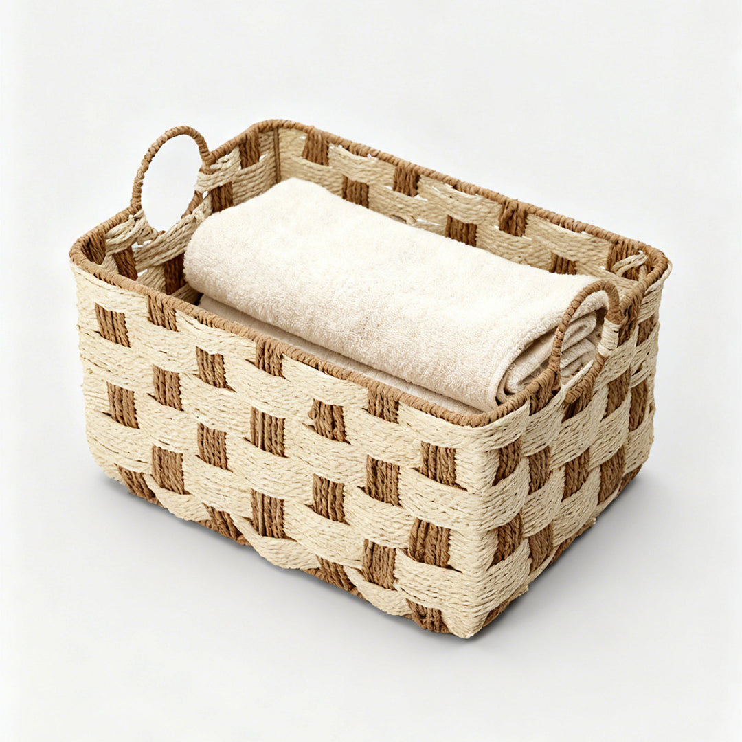 Basket with decorative honeycomb design Stornfield