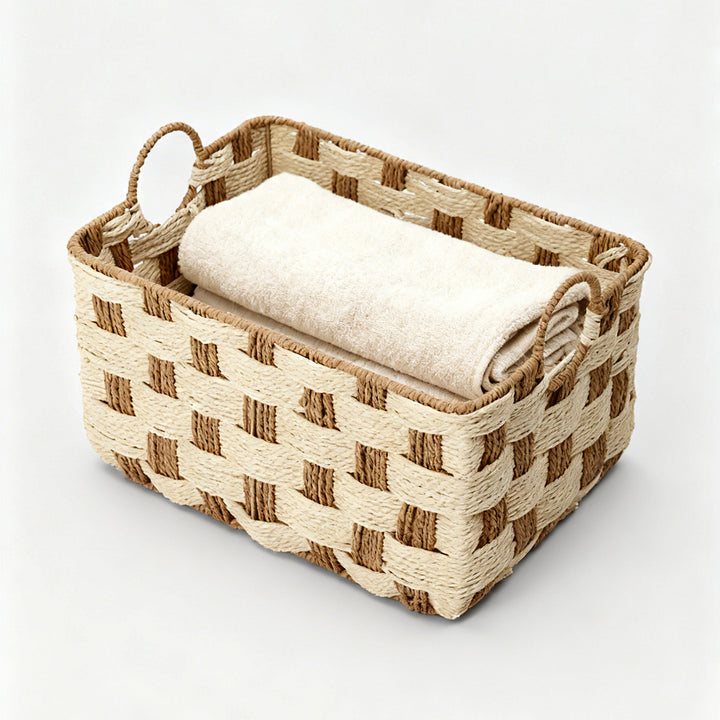 Basket with decorative honeycomb design Stornfield