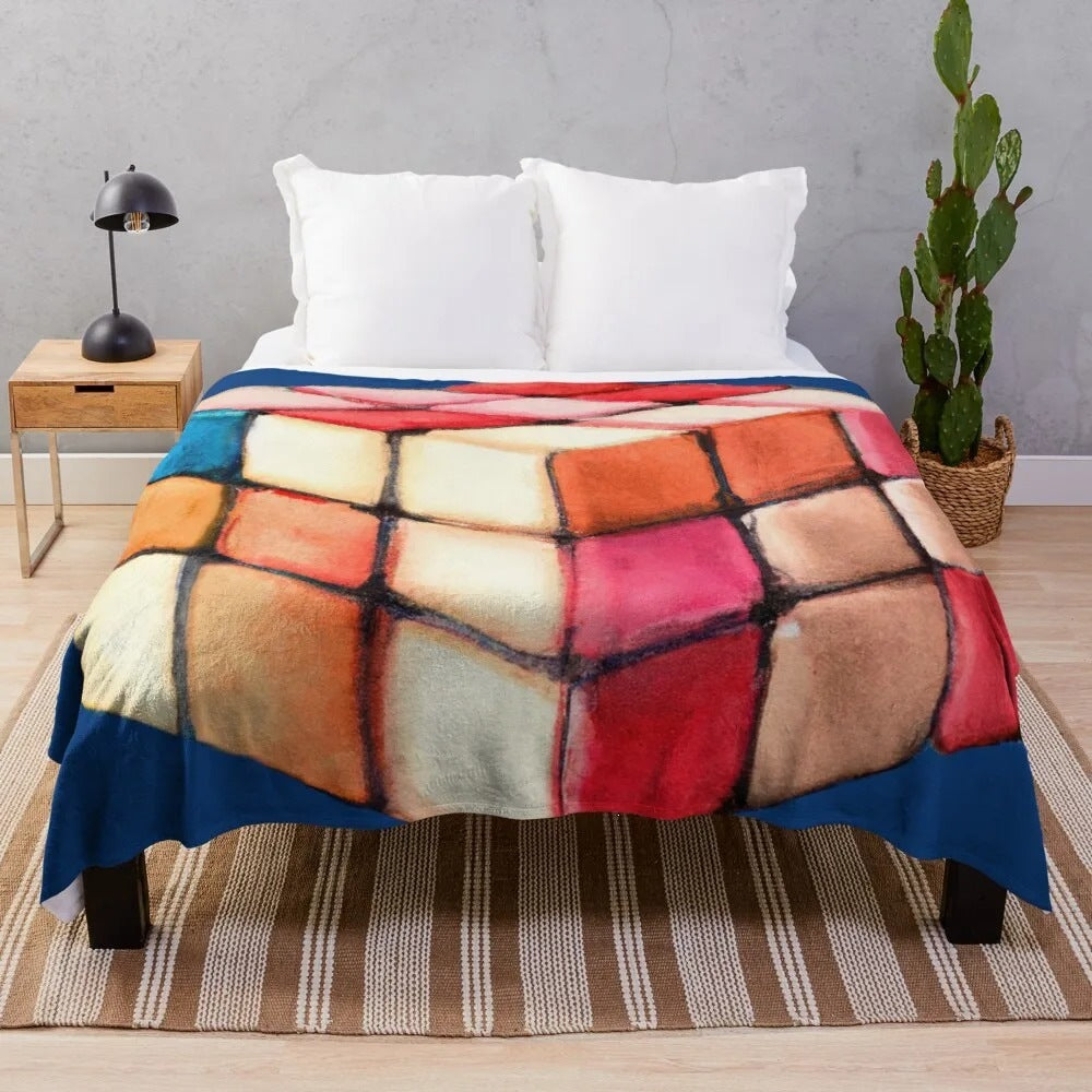Contemporary Graphic Print Fleece Blanket
