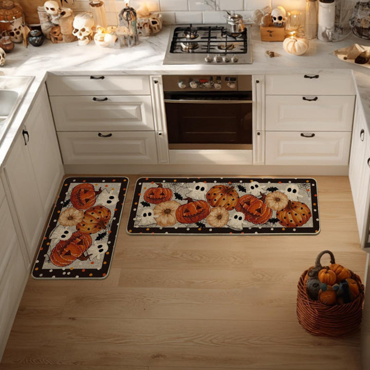 Floral Patterned Kitchen Runner Mat