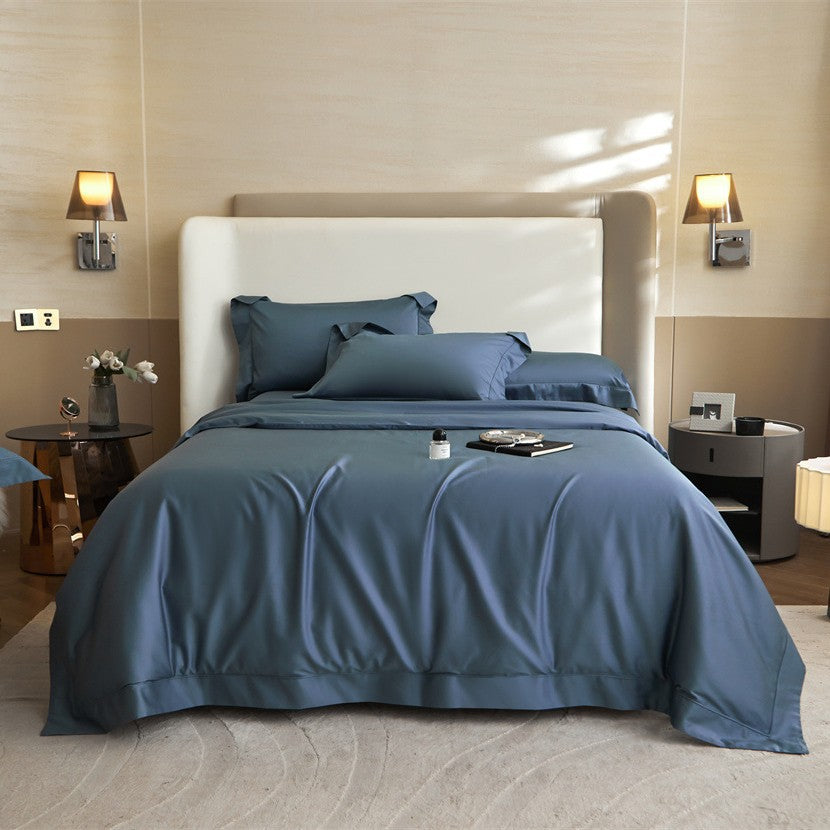 Luxury Sateen Duvet Cover Bedding Set with Hidden Zipper and Pillow Shams