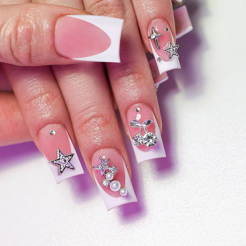 Nail art set with decorative flower and glitter motifs Stornfield