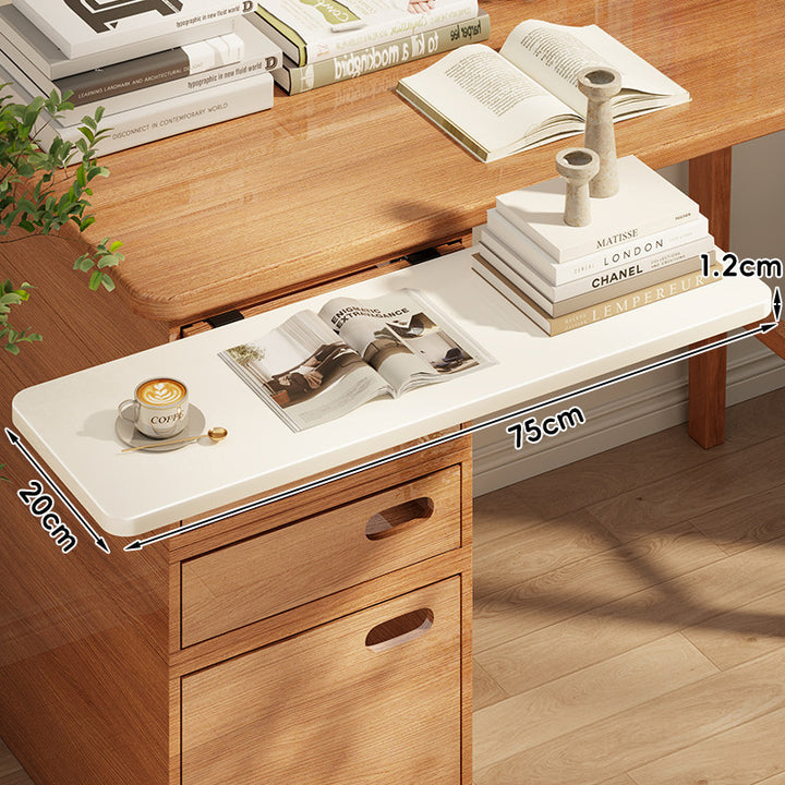 Clamp-On Wooden Desk Bridge Shelf Extension