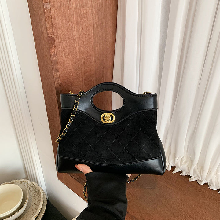 Quilted Multi-Texture Handheld Tote Bag
