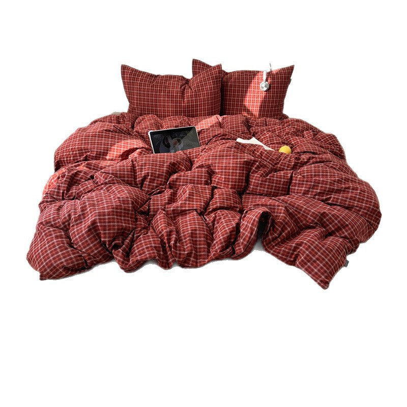 Cozy Gingham Duvet Cover Set