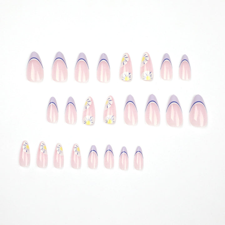 Artistic nail art with flower and ombre effects Stornfield