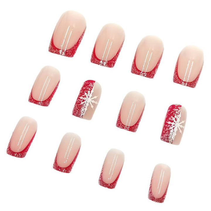 Elegant artificial nails with festive glitter accent Stornfield