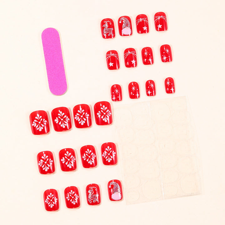 Festive Holiday-Themed 3D Nail Art Extensions Stornfield