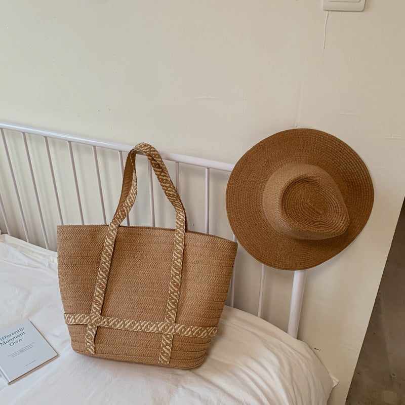 Woven Straw Beach Tote
