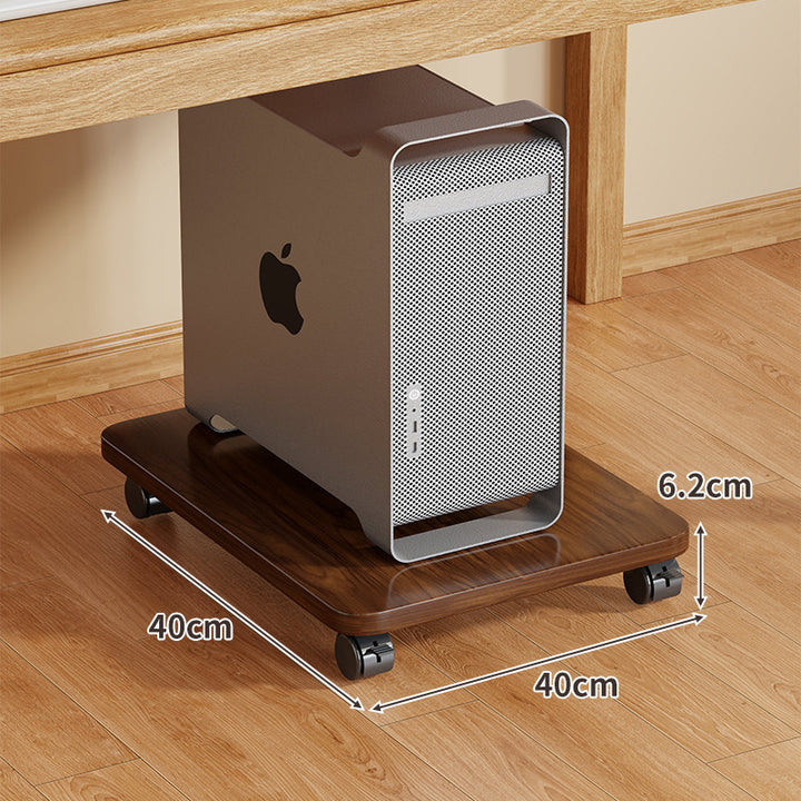 Rolling Desktop CPU Tower Stand with Swivel Casters and Anti-Slip Platform