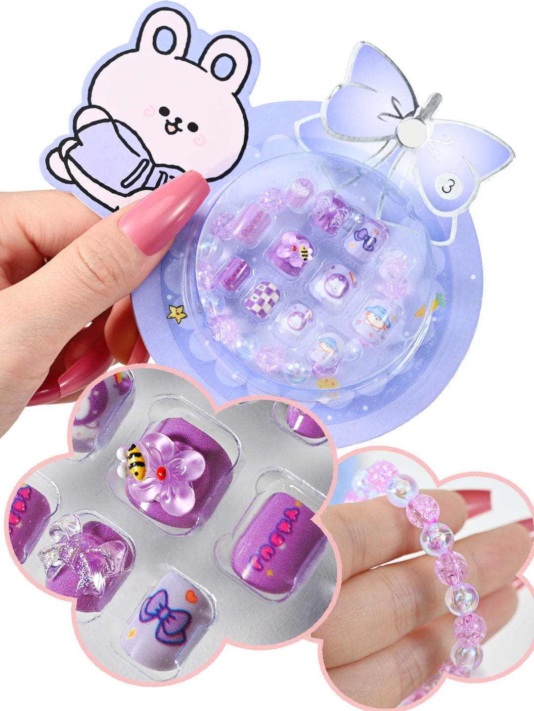 Cute Cartoon-Themed Press-On Nail Set Stornfield