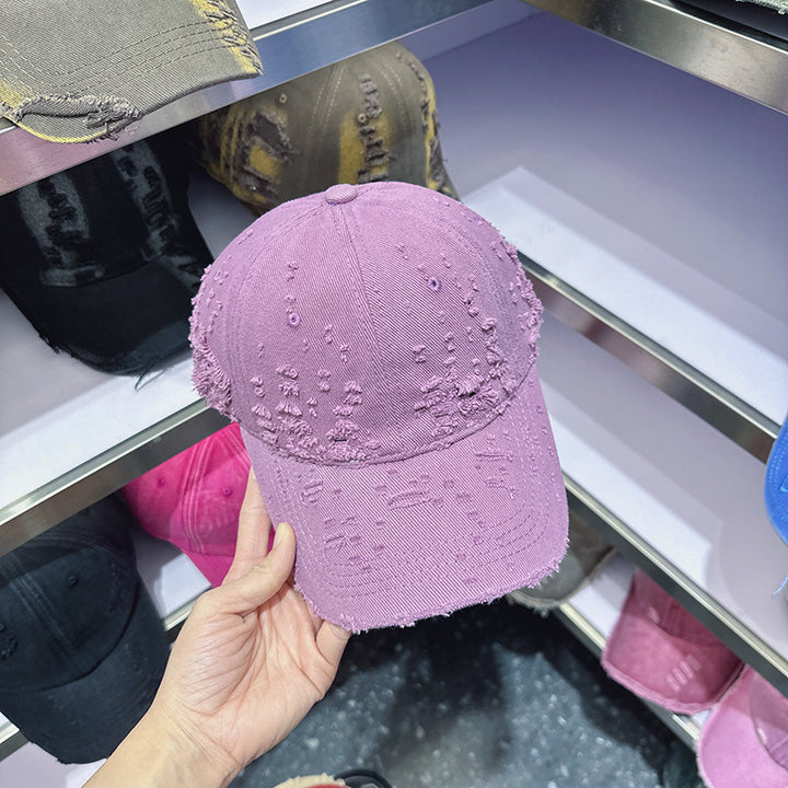 Women's Distressed Denim-Style Baseball Cap Stornfield