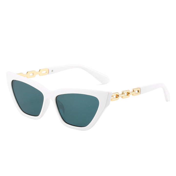 Women's Cat-Eye Sunglasses with Modern Chain Frame Stornfield