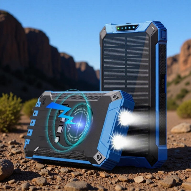 Solar-powered power bank with LED light Stornfield
