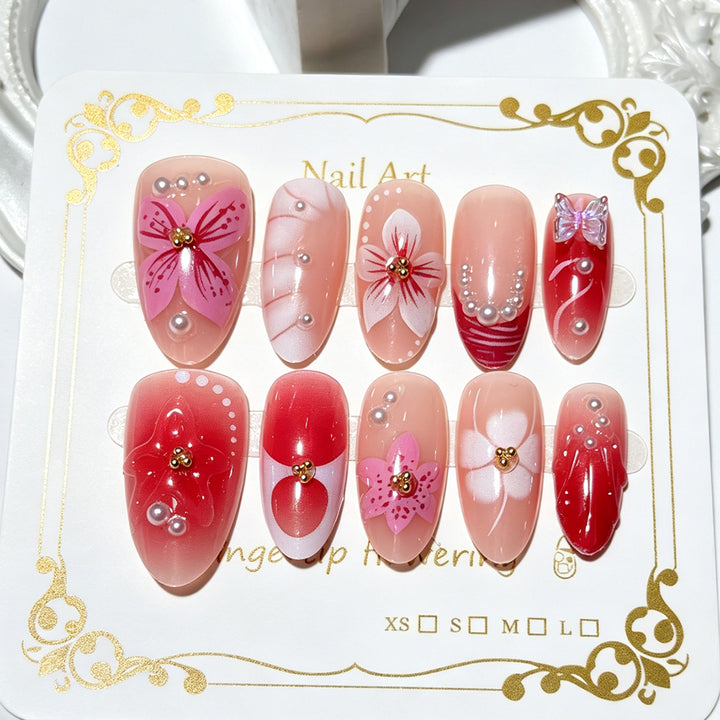 Floral Decorative Press-On Nail Art Kit Stornfield